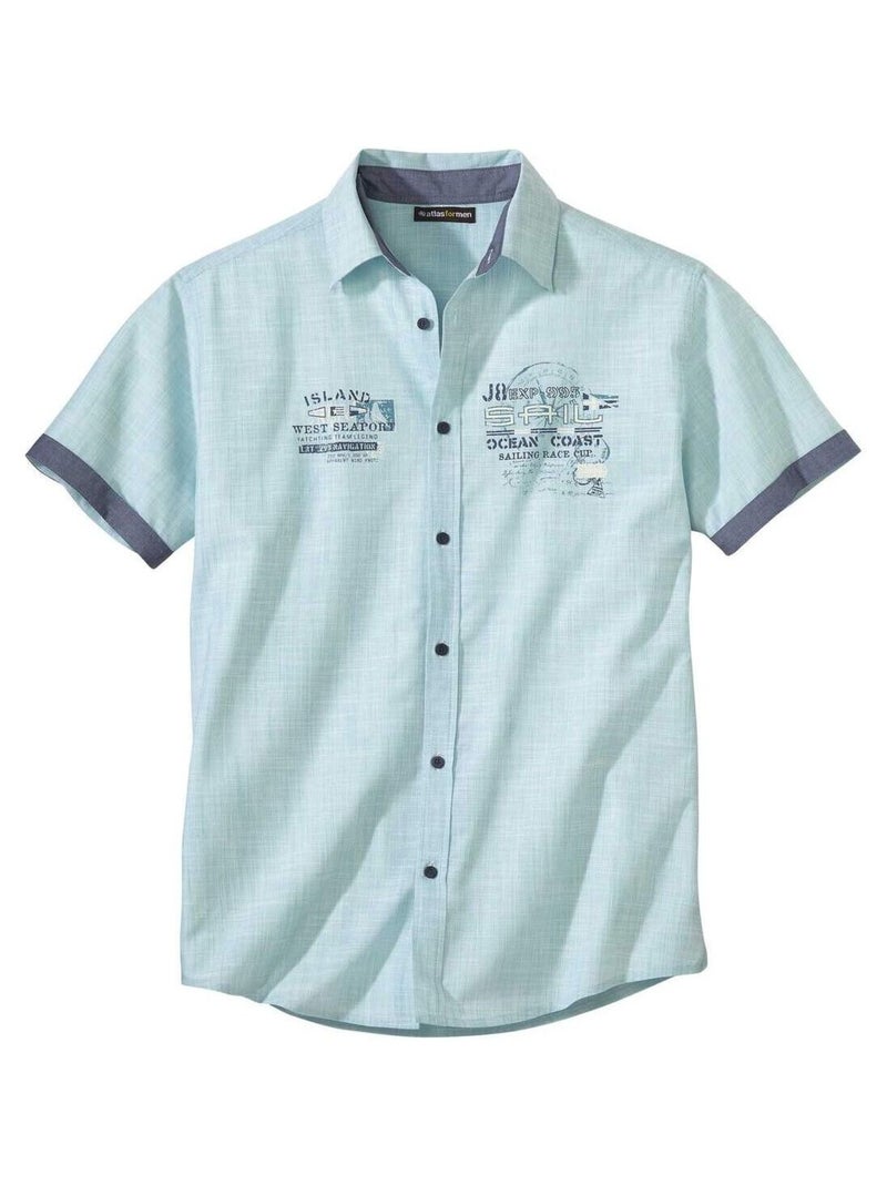 Chemise Ocean Coast  - Atlas For Men Bleu turquoise - Kiabi