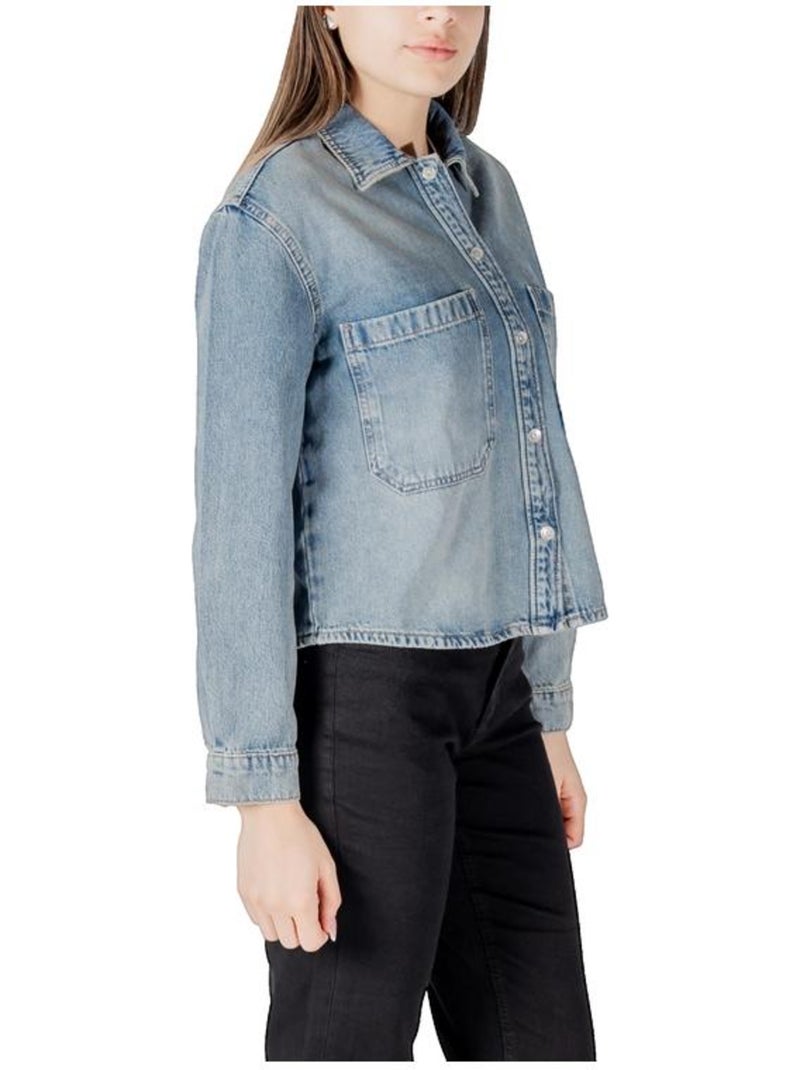 Chemise ONLCASSIE en coton Only Bleu clair - Kiabi