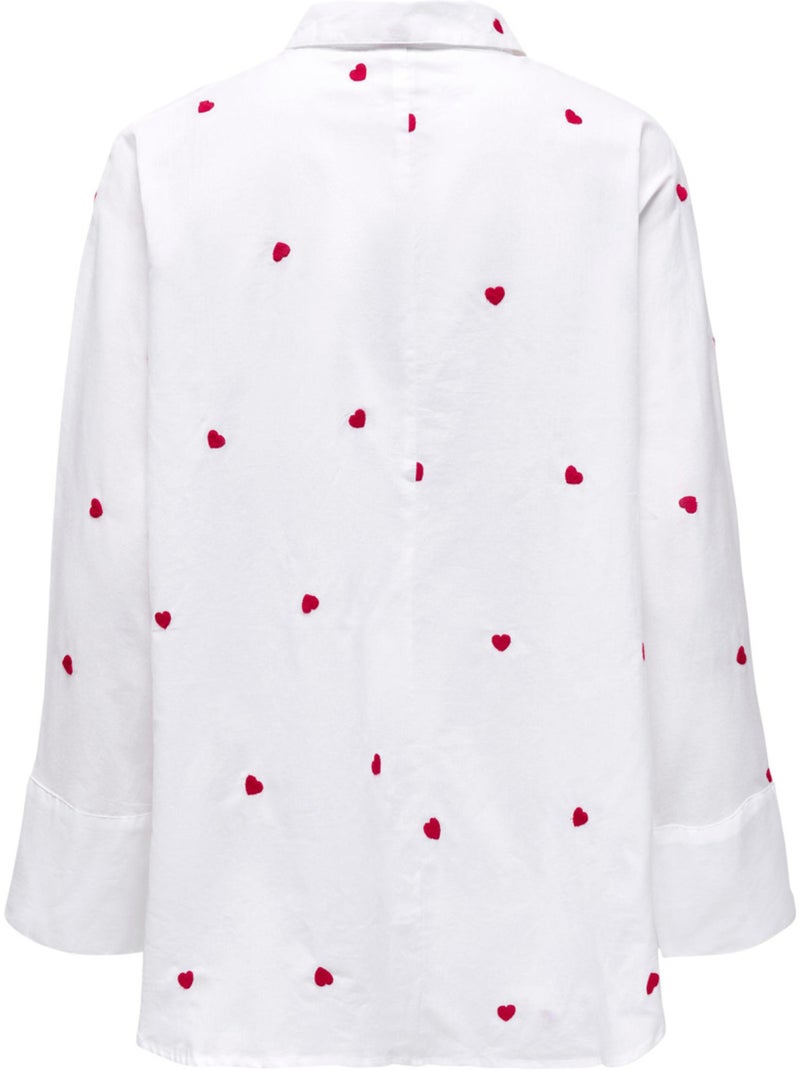 Chemise Only New Lina Grace en coton Blanc - Kiabi