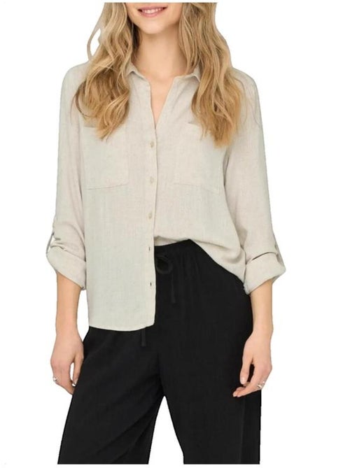 Chemise ONLYASMIN-SIESTA en viscose et lin Only - Kiabi