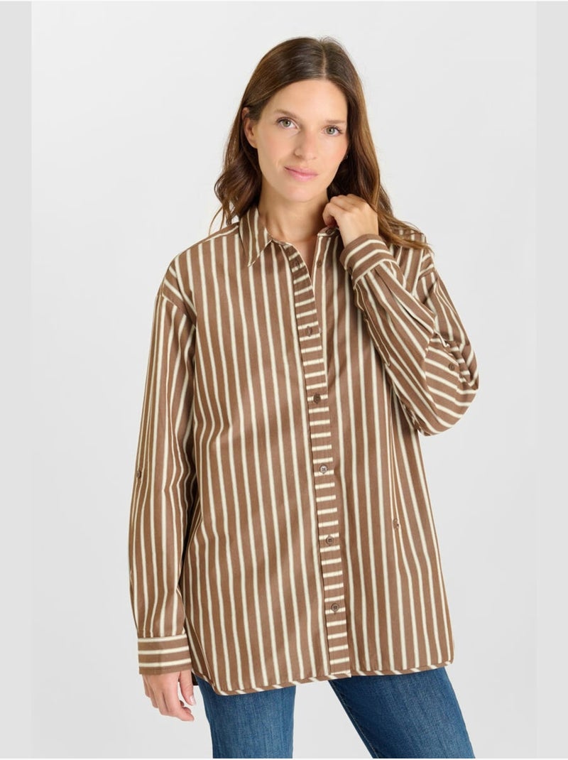 Chemise ORLA 'Le Temps Des Cerises' Marron - Kiabi