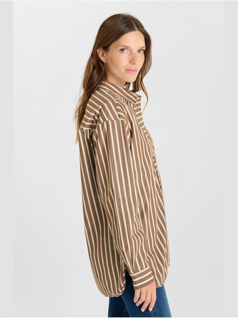 Chemise ORLA 'Le Temps Des Cerises' Marron - Kiabi