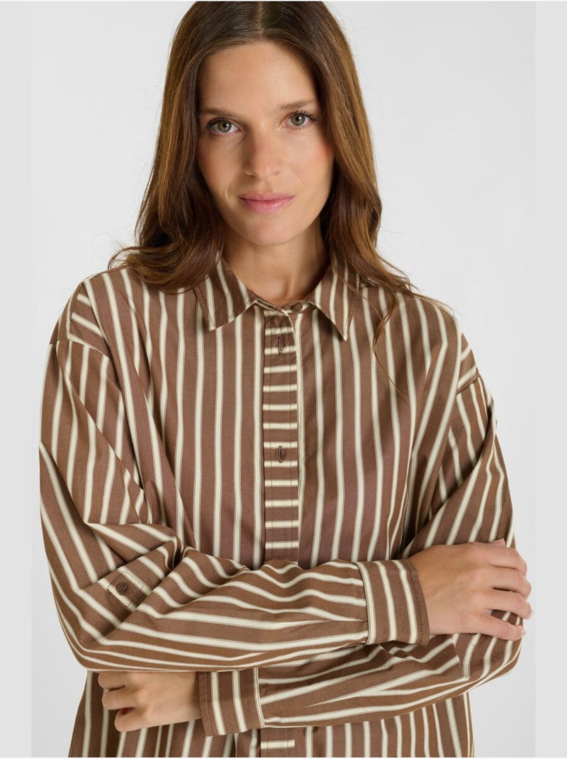 Chemise ORLA 'Le Temps Des Cerises' Marron - Kiabi
