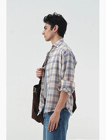 Chemise oversize à carreaux boutonnée giesto