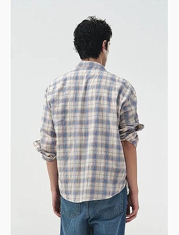 Chemise oversize à carreaux boutonnée giesto