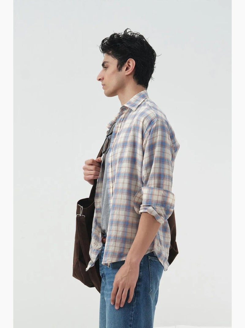 Chemise oversize à carreaux boutonnée giesto Multicolore - Kiabi