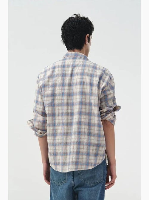 Chemise oversize à carreaux boutonnée giesto - Kiabi Chemise oversize à carreaux boutonnée giesto - Kiabi