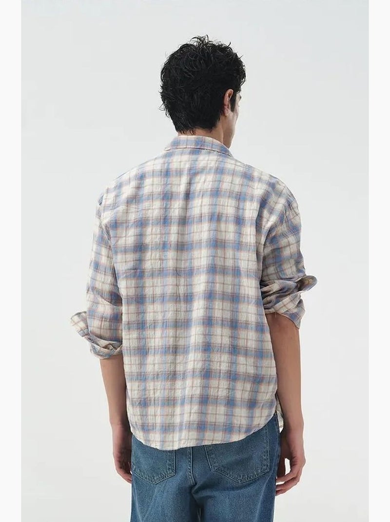 Chemise oversize à carreaux boutonnée giesto Multicolore - Kiabi