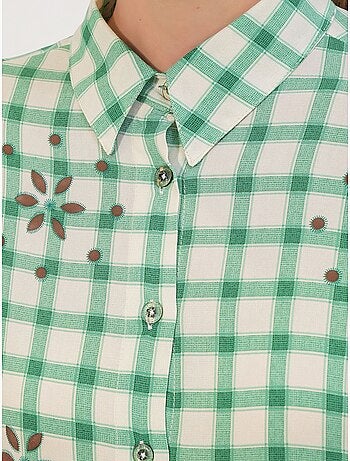Chemise oversize à carreaux en crêpe bdart