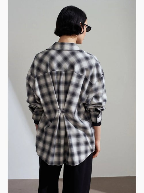 Chemise oversize à carreaux et manches longues dilvin - Kiabi Chemise oversize à carreaux et manches longues dilvin - Kiabi