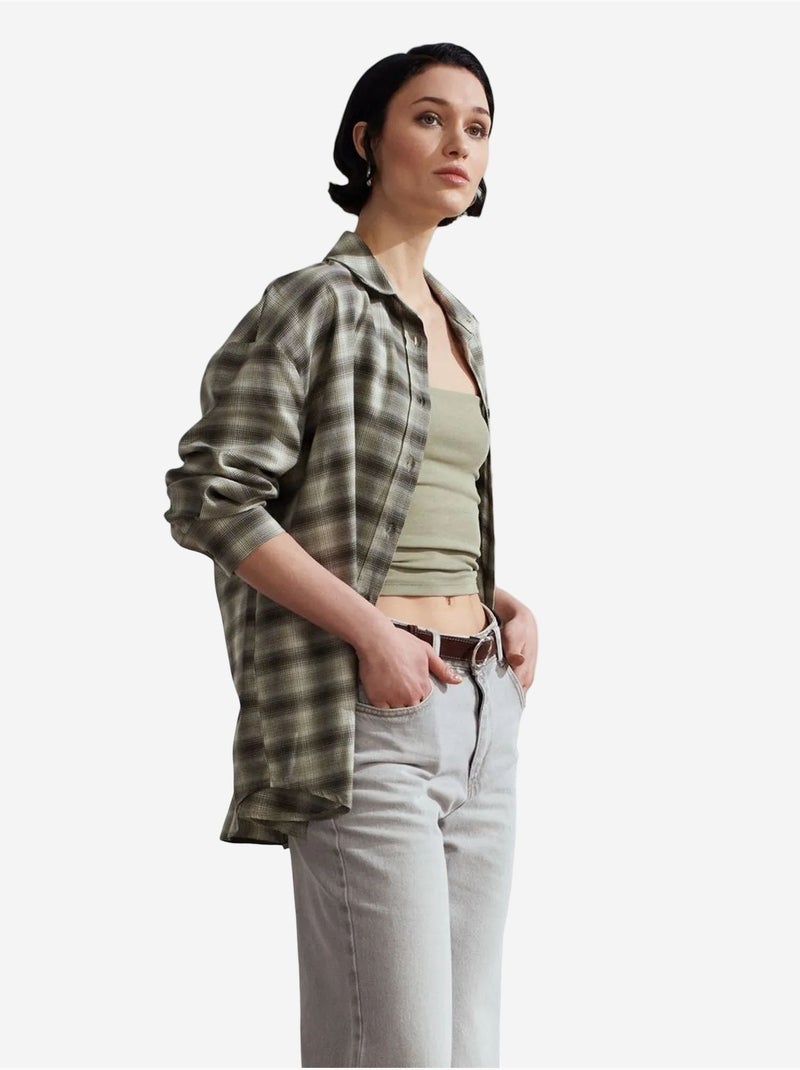 Chemise oversize à carreaux et manches longues dilvin Multicolore - Kiabi