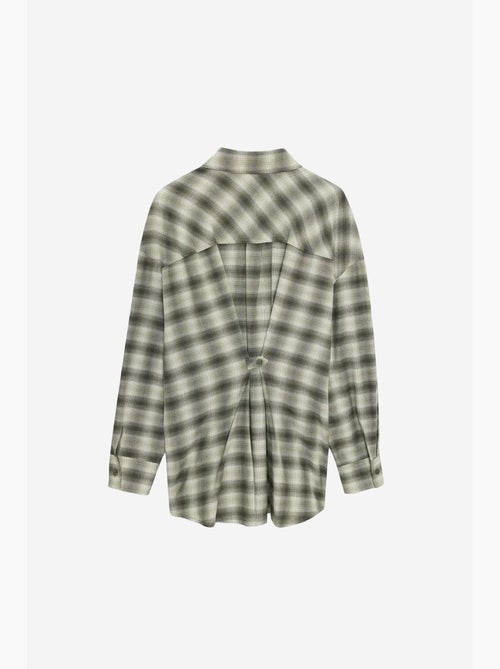 Chemise oversize à carreaux et manches longues dilvin - Kiabi Chemise oversize à carreaux et manches longues dilvin - Kiabi