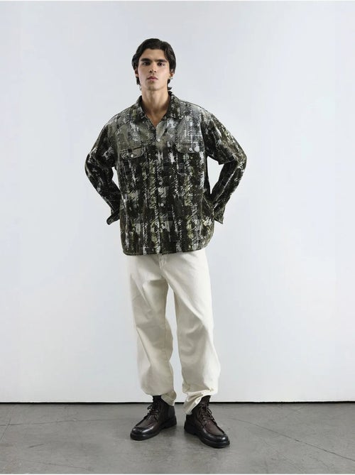 Chemise oversize à carreaux texturés avec poche giesto - Kiabi Chemise oversize à carreaux texturés avec poche giesto - Kiabi