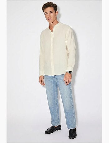 Chemise oversize à col mao lucci