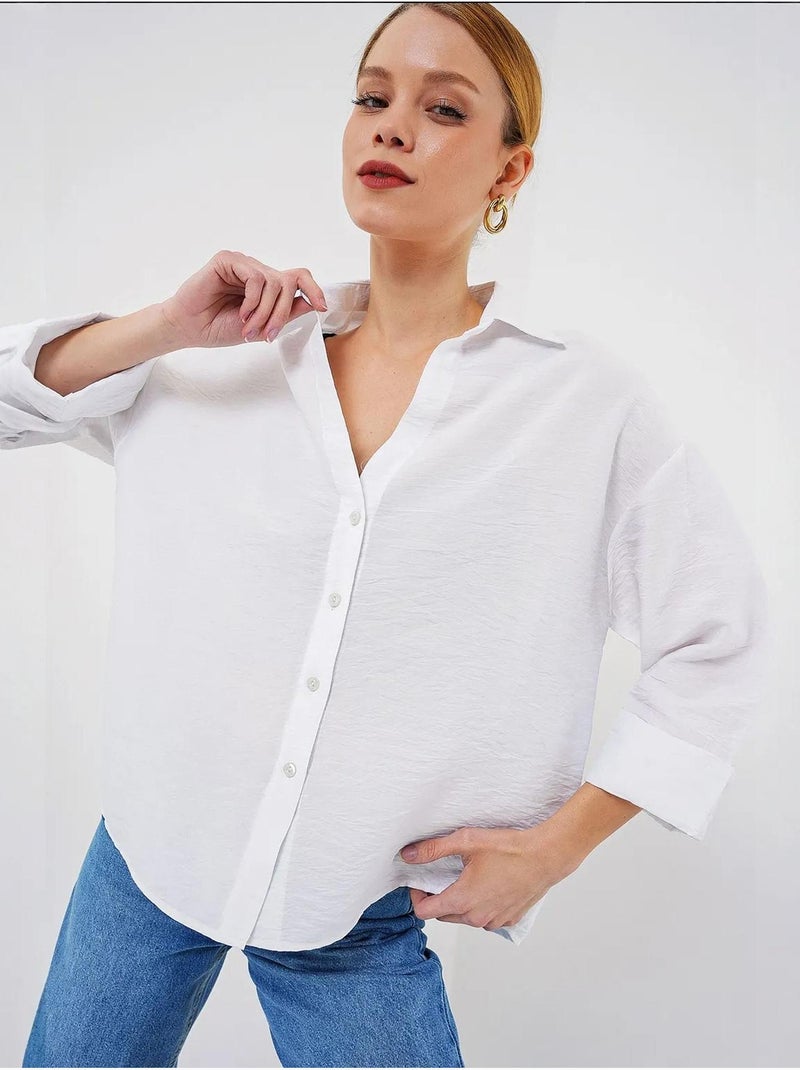Chemise oversize à manches courtes bdart Blanc - Kiabi