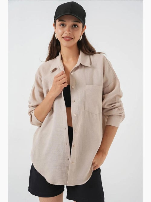 Chemise oversize à manches longues bdart - Kiabi Chemise oversize à manches longues bdart - Kiabi