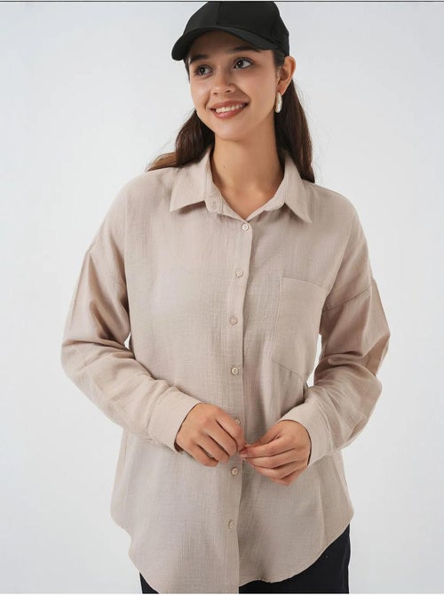 Chemise oversize à manches longues bdart - Kiabi Chemise oversize à manches longues bdart - Kiabi