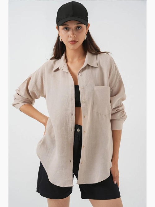 Chemise oversize à manches longues bdart - Kiabi Chemise oversize à manches longues bdart - Kiabi