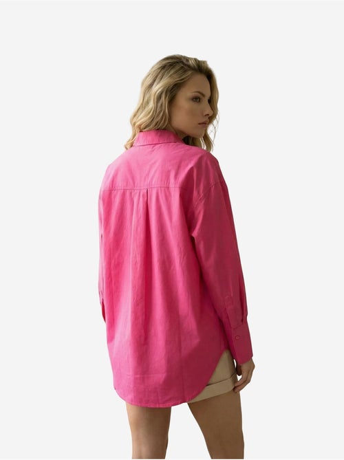 Chemise oversize à manches longues en coton avec poche my fashion - Kiabi Chemise oversize à manches longues en coton avec poche my fashion - Kiabi