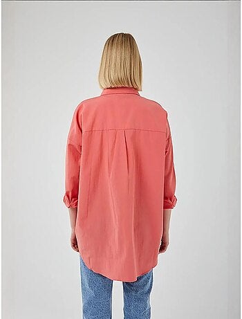 Chemise oversize à manches longues en popeline boutonnée mixray