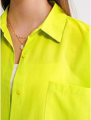 Chemise oversize à manches longues en popeline boutonnée mixray