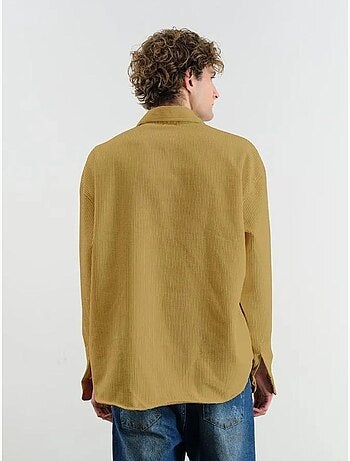 Chemise oversize à manches longues et boutons en velours giesto