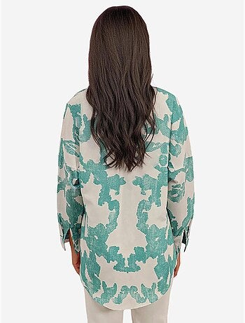 Chemise oversize à motif en popeline avec boutons bdart