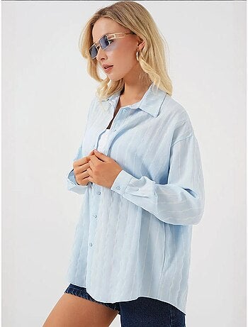 Chemise oversize à motif en popeline avec boutons bdart