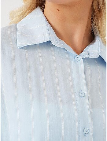 Chemise oversize à motif en popeline avec boutons bdart