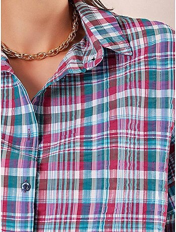 Chemise oversize à motif en popeline avec boutons bdart
