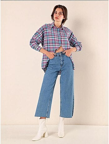 Chemise oversize à motif en popeline avec boutons bdart