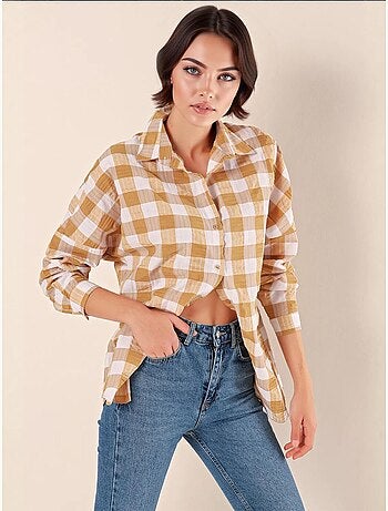 Chemise oversize à motif en popeline avec boutons bdart