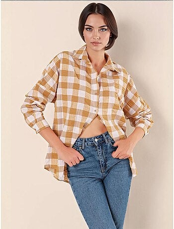 Chemise oversize à motif en popeline avec boutons bdart
