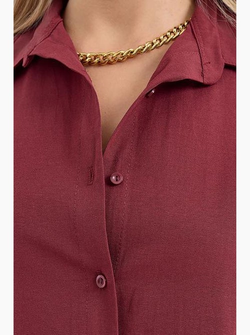 Chemise oversize à motif en popeline avec boutons bdart - Kiabi
