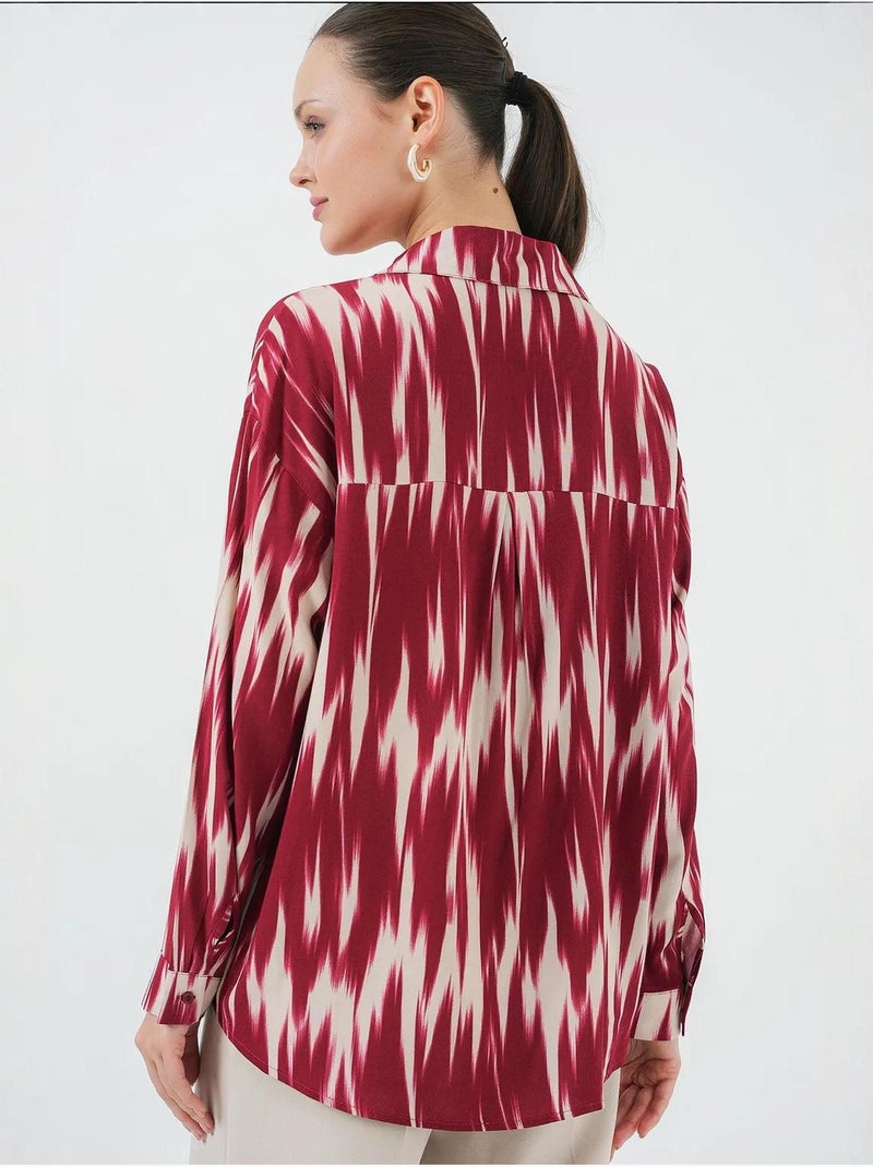 Chemise oversize à motifs bdart Rouge - Kiabi