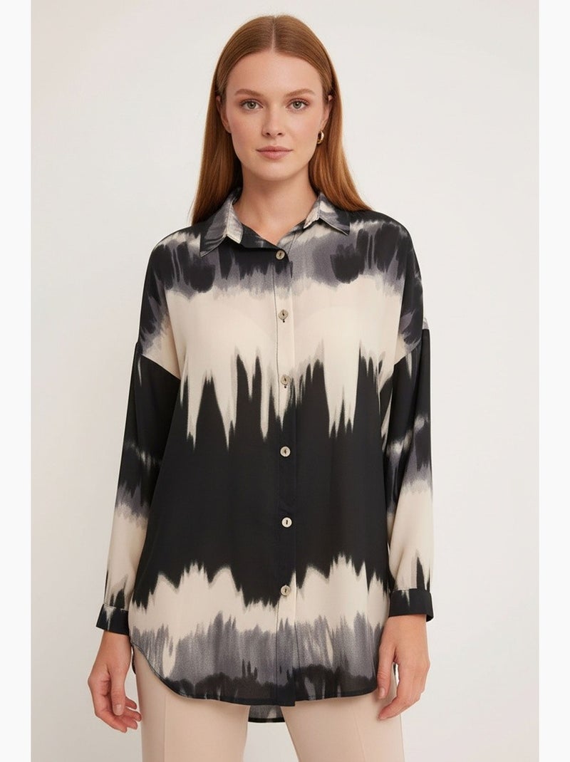 Chemise oversize à motifs orange et noir bdart Noir Orange - Kiabi