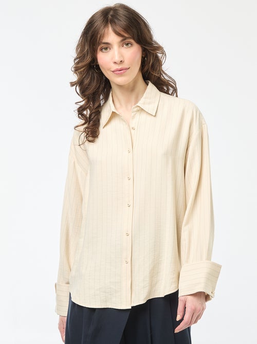 Chemise oversize à rayures - Kiabi