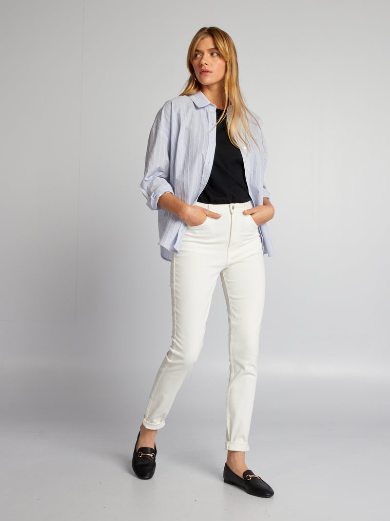 Chemise oversize à rayures Bleu - Kiabi