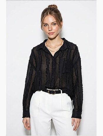 Chemise oversize à rayures lucci