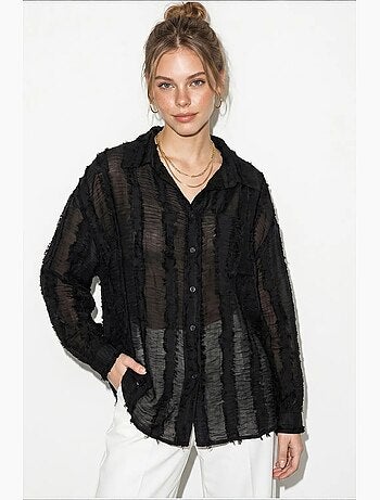 Chemise oversize à rayures lucci