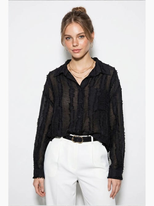 Chemise oversize à rayures lucci - Kiabi Chemise oversize à rayures lucci - Kiabi