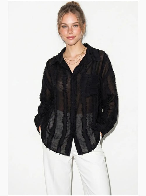 Chemise oversize à rayures lucci - Kiabi Chemise oversize à rayures lucci - Kiabi