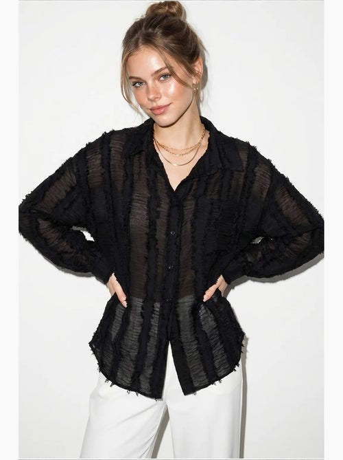 Chemise oversize à rayures lucci - Kiabi Chemise oversize à rayures lucci - Kiabi