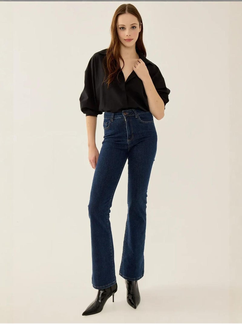 Chemise oversize basique Noir - Kiabi