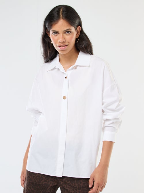 Chemise oversize boutons fantaisie - Kiabi