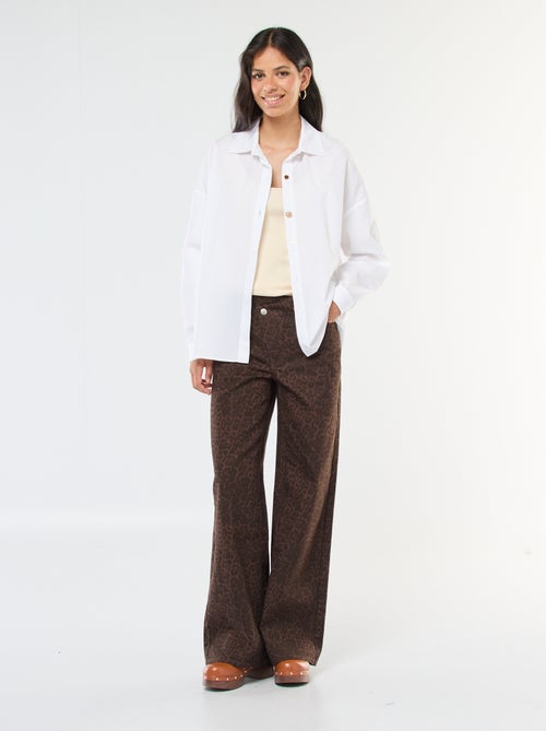 Chemise oversize boutons fantaisie - Kiabi