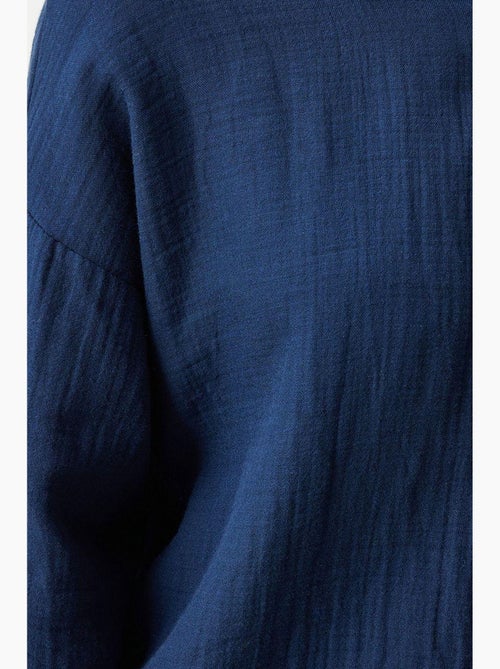 Chemise oversize en coton texturé avec poche istanbul - Kiabi Chemise oversize en coton texturé avec poche istanbul - Kiabi