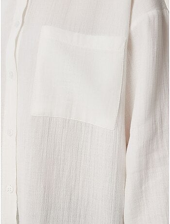 Chemise oversize en coton texturé avec poche istanbul