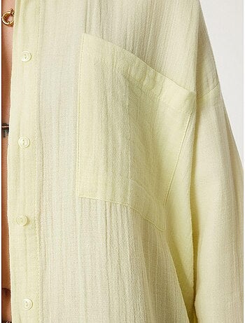 Chemise oversize en coton texturé avec poche istanbul