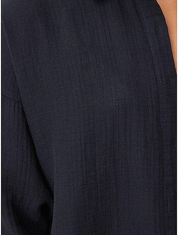 Chemise oversize en coton texturé avec poche istanbul